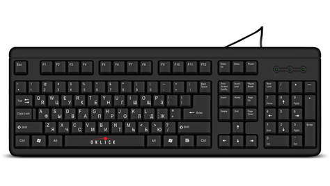 Клавиатура Oklick 140 M Standard Keyboard USB