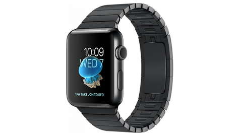 Умные часы Apple Watch Series 2, 42 мм корпус из нержавеющей стали цвета «чёрный космос», блочный браслет цвета «чёрный космос»